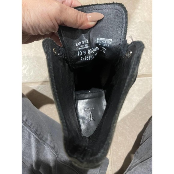 Frye #7748 black laced up boots size 10 (BO500 - Picture 3 of 7